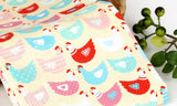 Rooster Chicken Cock Patterned Fabric made in Korea by the Half Yard Digital Textile Printing