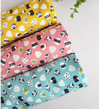 Rice Ball Kimbap Triangle printed Fabric made in Korea by the Half Yard