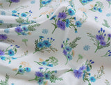 Cornflower patterned Fabric made in Korea by Half Yard