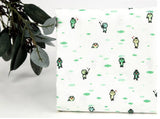 Frog Duckweed patterned Fabric made in Korea by Half Yard Digital Textile Printing