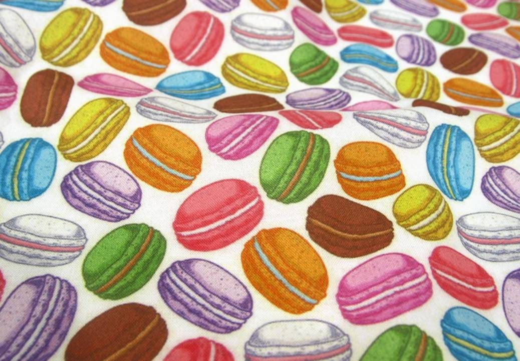 Macaron patterned Fabric made in Korea by the Half Yard DTP