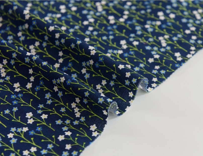 Cute Flowers Floral patterned Fabric made in Korea by Half Yard