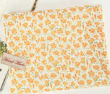 Yellow Flower Patterned Fabric made in Korea by the Half Yard