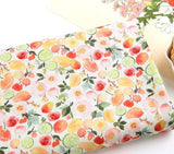 Fruits Flowers Floral Patterned Fabric made in Korea by the Half Yard