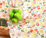 Fruits Flowers Floral Patterned Fabric made in Korea by the Half Yard