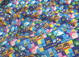 Robocar Poli Roy Amber Helly Korean Anime Character Fabric made in Korea, Cars, Kids by the Half Yard