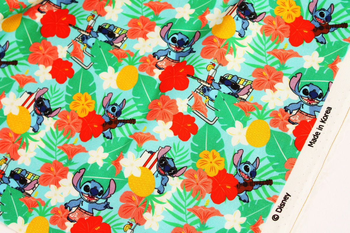 Disney Lilo and Stitch Licensed Fabric printed in Korea by the Half yard