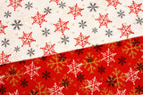 Flannel Gnomies Snowflakes Christmas by Shelly Comiskey for Henry Glass Fabrics by the Half Yard