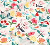 Garden Flowers Floral Patterned Fabric made in Korea by the Half Yard