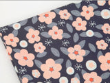 Floral patterned Fabric, Flowers Fabric made in Korea by the Half Yard