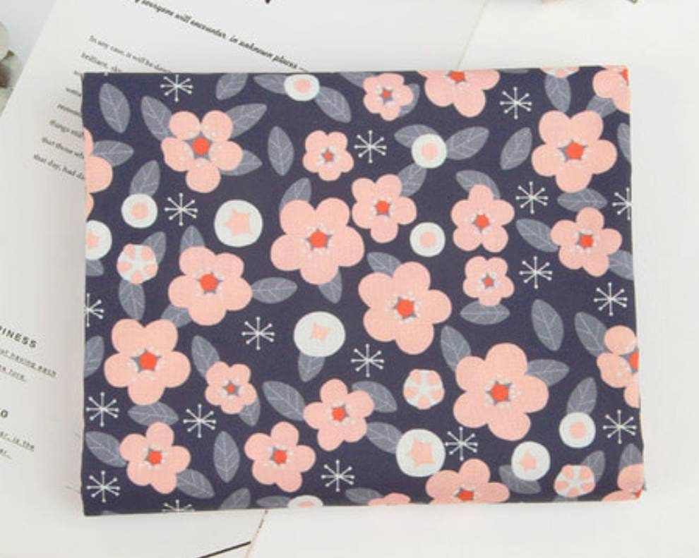 Floral patterned Fabric, Flowers Fabric made in Korea by the Half Yard