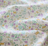 Cats Floral Flower Patterned Fabric made in Korea by the Half Yard