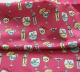 Cocktail Patterned Fabric, Cute, Kids, Sewing, Quilt made in Korea by Half Yard  DTP(Digital Textile Printing) Method