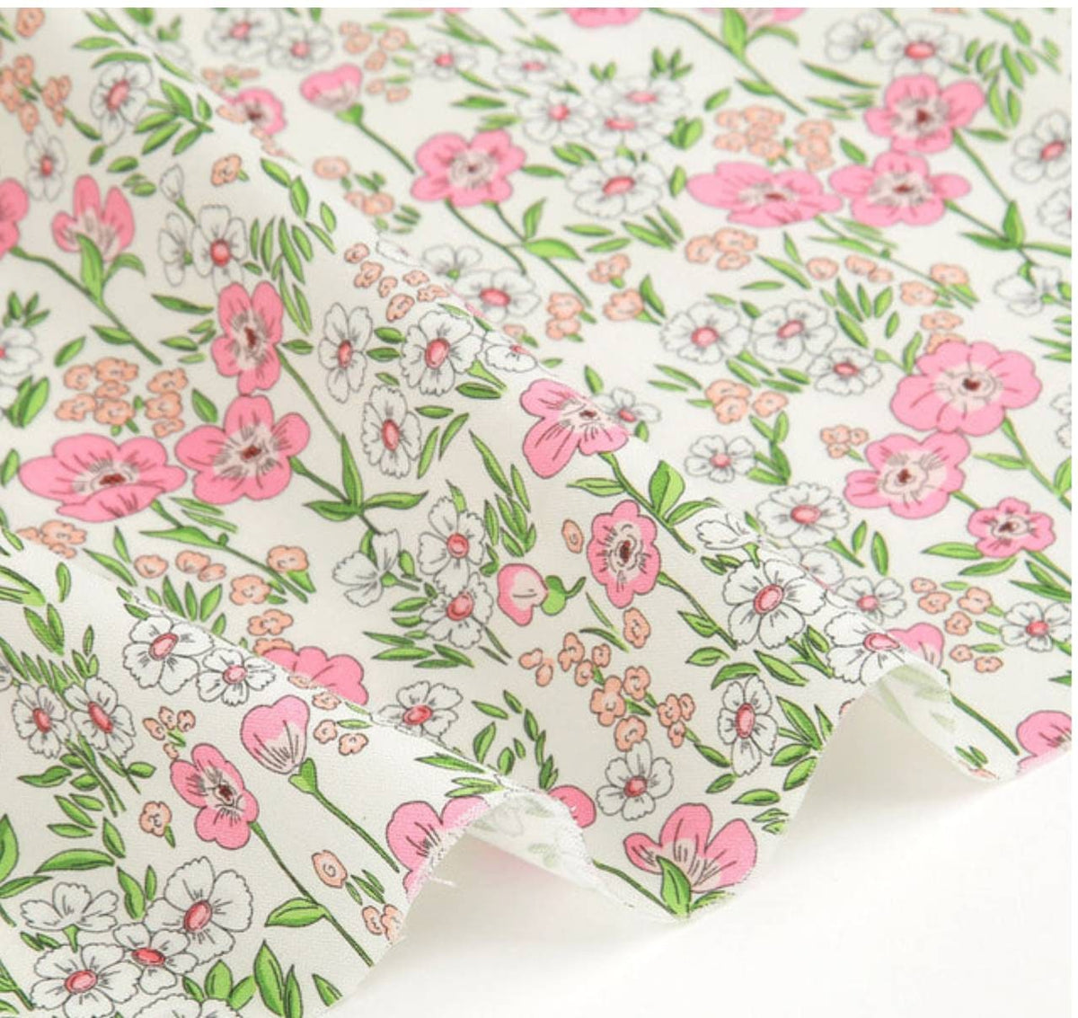 Darling Flower Floral Patterned Fabric made in Korea by the Half Yard