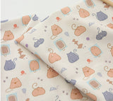 Cat Kitten Patterned Fabric made in Korea by Half Yard Digital Textile Printing