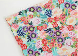 Flowers Floral Patterned Fabric made in Korea by the Half Yard