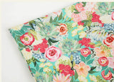 Rose Flowers Floral Garden Patterned Fabric made in Korea by the Half Yard