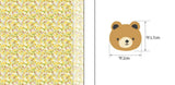 Floral Bear Face Fabric made in Korea by the Half Yard