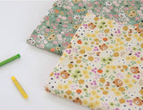 Floral Bear Face Fabric made in Korea by the Half Yard