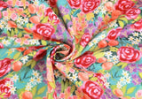 Flowers Floral Patterned Fabric made in Korea by the Half Yard