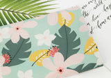 Tropical Flowers Leaves Patterned Fabric made in Korea by the Half Yard