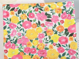 Watercolor Flowers Floral Patterned Fabric made in Korea by the Half Yard