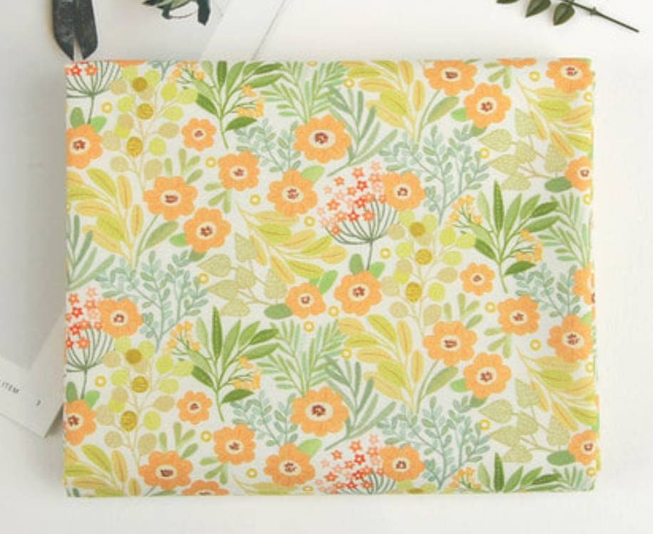 Flowers Floral Patterned Fabric made in Korea by the Half Yard