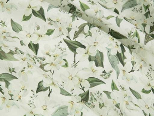 Apple Flowers Floral Patterned Fabric made in Korea by the Half Yard