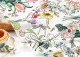 Botanical Flowers Floral Patterned Fabric made in Korea by the Half Yard