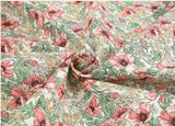 Elatior Begonia Flower patterned Fabric made in Korea by Half Yard