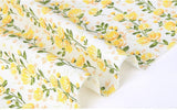 Yellow Flowers Floral Patterned Fabric made in Korea by the Half Yard