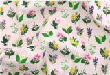 Flower Floral Patterned Fabric  made in Korea by Half Yard