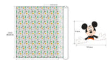 韓国でプリントされたディズニーミッキーマウスサバンナコットン生地（半ヤード）