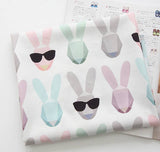 Sunglasses Rabbit printed Fabric made in Korea by the Half Yard