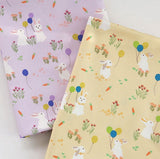 Rabbit Balloon Patterned Fabric made in Korea by the Half Yard