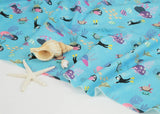 Jeju Tourism Ocean Patterned Fabric made in Korea by Half Yard  DTP(Digital Textile Printing)