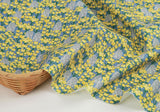 Jeju Rape Flower Yellow Flower Dol hareubang  Patterned Fabric made in Korea by Half Yard  DTP(Digital Textile Printing)