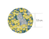 Jeju Rape Flower Yellow Flower Dol hareubang  Patterned Fabric made in Korea by Half Yard  DTP(Digital Textile Printing)