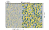 濟州油菜花黃花 Dol hareubang 圖案布料韓國製造半碼 DTP（數位紡織印花）
