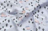 House Forest Patterned Fabric made in Korea by the Half Yard