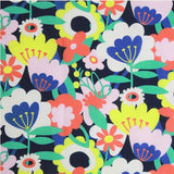 Colorful Flower patterned OEKO-TEX® Fabric, Floral Fabric made in Korea by the Half Yard