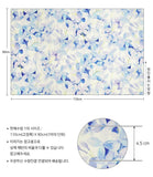 Blue Flower patterned  Fabric, Floral Fabric made in Korea by the Half Yard