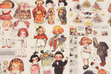 Vintage Paper Dolls Fabric made in Korea by the Half Yard