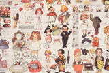 Vintage Paper Dolls Fabric made in Korea by the Half Yard