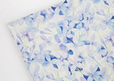 Blue Flower patterned  Fabric, Floral Fabric made in Korea by the Half Yard