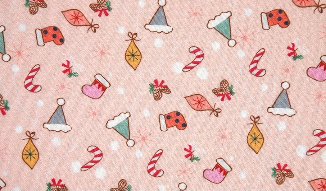 Christmas Patterned fabric made in Korea Digital Textile Printing by the Half Yard