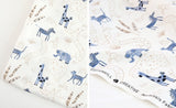 Zebra Elephant Giraffe Animal Patterned Fabric made in Korea by the Half Yard