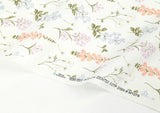 Impatiens Flower patterned OEKO-TEX® Fabric, Floral Fabric made in Korea by the Half Yard