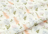 Impatiens Flower patterned OEKO-TEX® Fabric, Floral Fabric made in Korea by the Half Yard