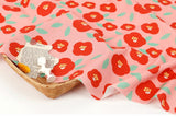 Camellia Flower patterned OEKO-TEX® Fabric, Floral Fabric made in Korea by the Half Yard